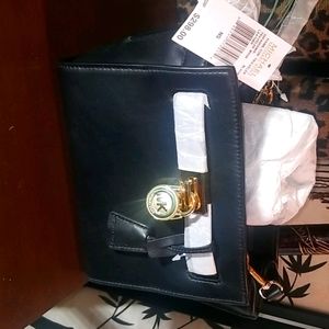Michael Kors Hamilton Traveler Black gold harware
